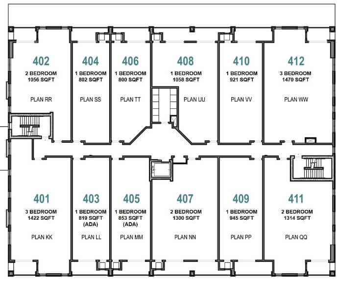 Loft Floor Plans in Rochester, MI | First Street Lofts - fourth-floor